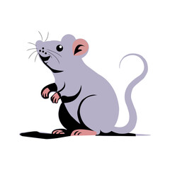 A rat is standing with joyfull
