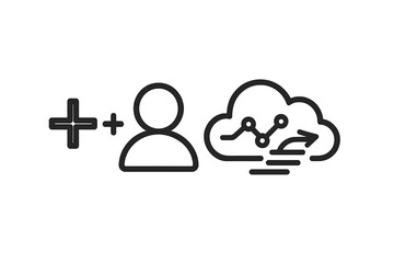 User profile data synchronization to cloud analytics icon design