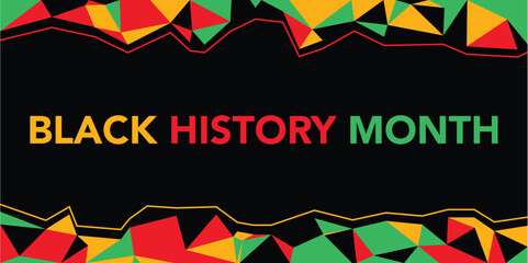 Black History Month. African American History. Celebrated annual. In February in United States and Canada. In October in Great Britain. Poster, card, banner, background. Vector illustration	