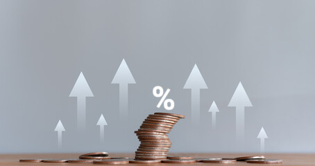 Stock market or forex trading graph and candlestick chart suitable for financial investment concept. Economy trends background for business idea and all art work design. Abstract finance background