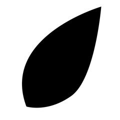 Black leaf silhouette shape