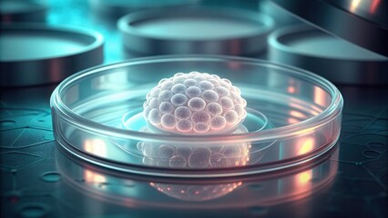Tissue Sample Grown on Petri Dish Under High Standard Conditions