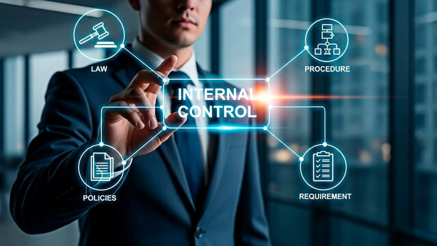 Internal control concept with abstract graphics to understand and analyze.