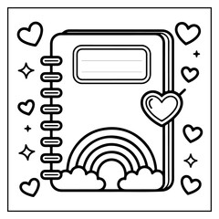 Happy Valentine's Day Bold & Easy Coloring Book