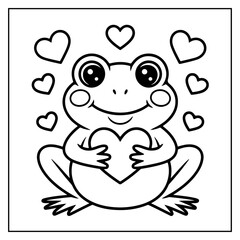 Happy Valentine's Day Bold & Easy Coloring Book