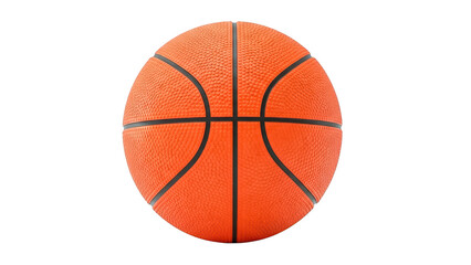 Orange basketball isolated on transparent background