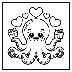 Happy Valentine's Day Bold & Easy Coloring Book