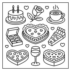 Happy Valentine's Day Bold & Easy Coloring Book