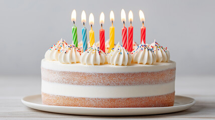 Birthday cake with candles