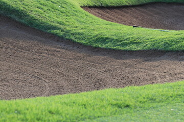 Perfectly Maintained Sand Hazard on the Course
