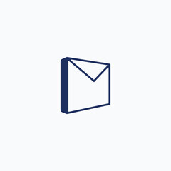 Mail letter message logo design