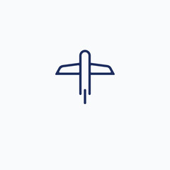Plane jet aviation travel logo design