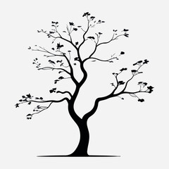 Vector tree silhouette