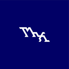 monogram modern logo initial esport concept design MX minimalist techno style letter