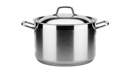Stainless Steel Cooking Pot Isolated on White