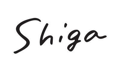 手書き文字「Shiga」｜英語の筆記体ロゴ風デザイン文字