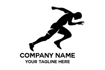 silhouette of a man jogging