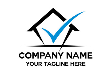 unique and simple house logo