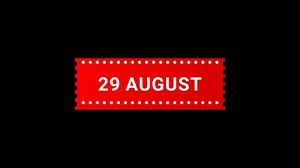 29 August Red Banner Animation with Page Turn Effect