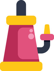 Fototapeta premium Cartoon illustration of a modern water pump extracting clean water with a pipe and valve