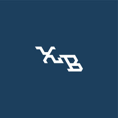 XB letter initial esport concept design minimalist techno style monogram modern logo