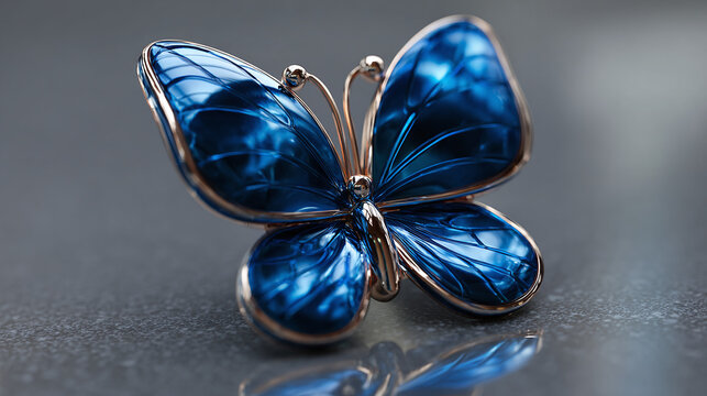 A stunning close-up of a blue butterfly, its intricate details beautifully showcased