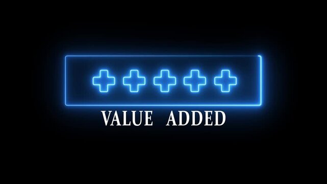 Value Added Concept on transparent background. Value Added representing growth, improvement, and added value in business and projects. Positive thinking or personal development. 4k video animation.
