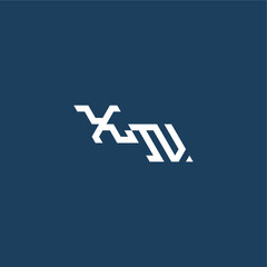 XN letter initial esport concept design minimalist techno style monogram modern logo