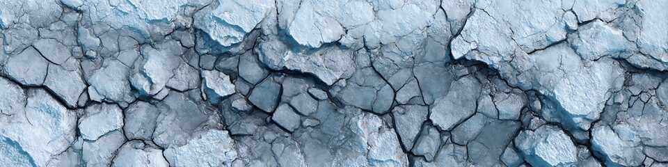 Fototapeta premium Natural ice-like cracked rock textures in pale blue and grey color scheme