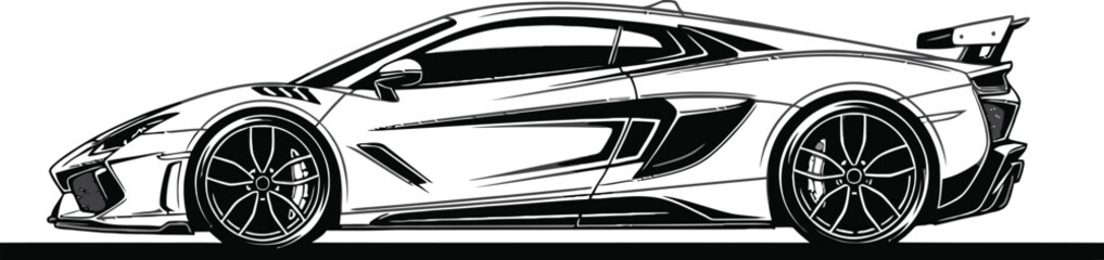 Sports Car Vector Illustration