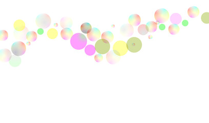 Abstract Multicolor Glow Bubble Lights | Soft Bokeh Particles Frame on Black Background for Graphics & Overlays