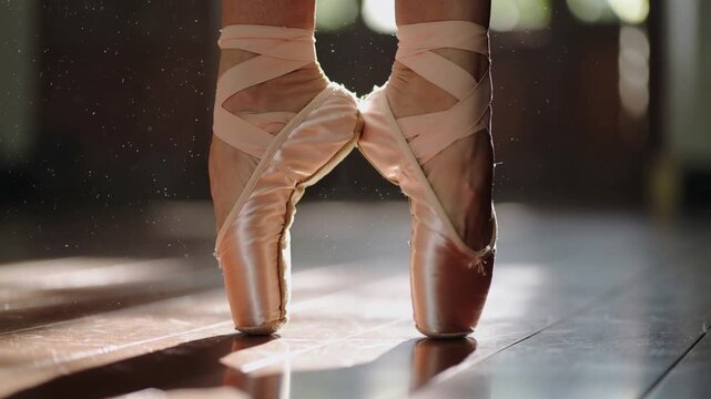 Pointes de ballerine en studio