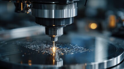 Closeup medium shot of smart integrated sensors capturing surface imperfections during polishing demonstrating advanced automated quality control technology.