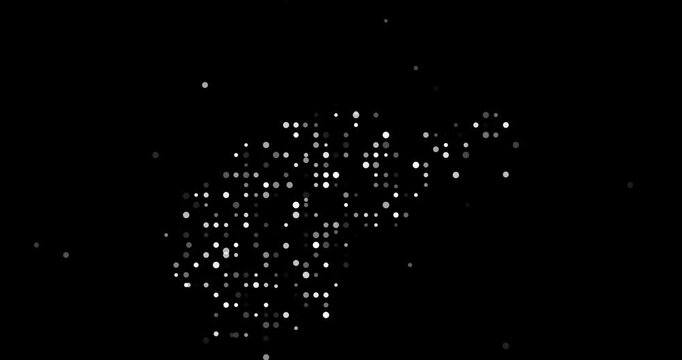 Falling Circles Create the Map of West Virginia in Motion Graphic Style