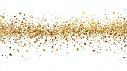 Glittering golden stars floating across the frame