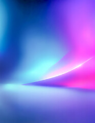 Vibrant neon gradient background in blue, cyan, and magenta with a smooth light arc and soft abstract glow, ideal for tech branding, app UI, banners, and futuristic presentation design