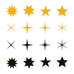 Star icon collection with various shapes and styles
