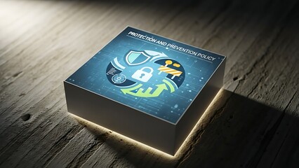 Cybersecurity Box - Digital Protection and Data Security Concept.