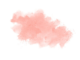 Blush pink watercolor stains Paint stroke hand drawn for illustration design, invitation and birthday .Abstract watercolor background.