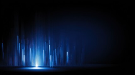 Abstract Blue Light Rays Background with Glowing Effect - Digital Data Flow, Technology, and Futuristic Concept Illustration