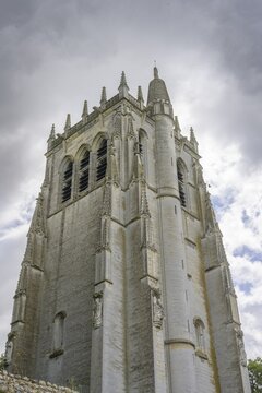Tower of the Abbey of, Le Bec-Hellouin, Eure, France