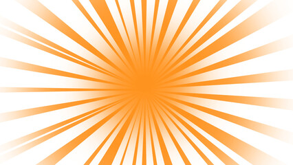 Bright Orange Sunburst Background – Radiating Light Burst with Soft Glow Center