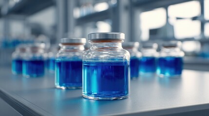 Medium shot of plantbased cooling gel in a lab setting highlighting ecofriendly materials and sustainable temperature control solutions.