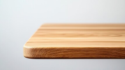 Stylish wooden laptop desk with rounded corners, smooth lacquered finish, and a lighttoned wood grain