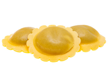 Italian ravioli isolated