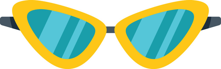 Stylish yellow cateye sunglasses reflecting the vibrant energy of summer