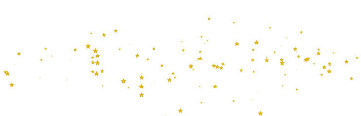 Golden Star Glitter, Abstract Particle Scatter for Overlay on Transparent Background