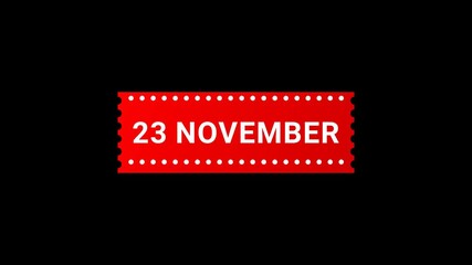 23 November Red Banner Animation with Page Turn Effect