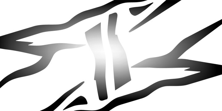 desain logo huruf hitam putih