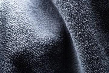 Macro Close Up of Soft Grey Blue Plush Fabric Texture © ContributorArtist
